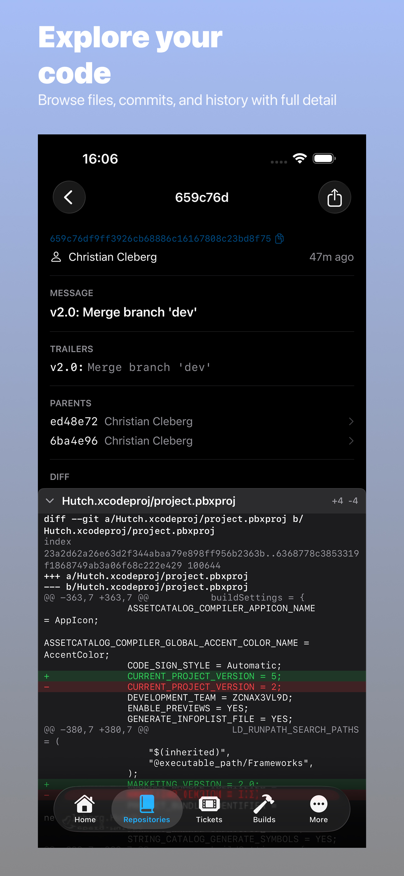 Repository diff